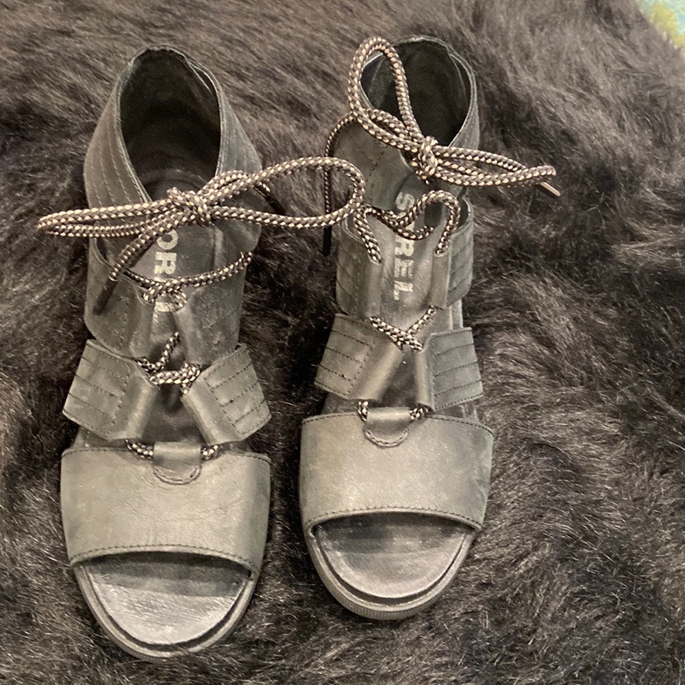 Black Sorel Sandals